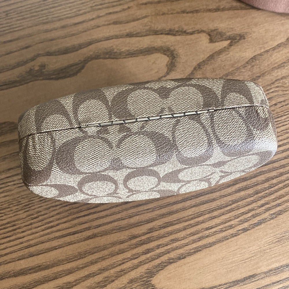 Coach Tan and Brown Signature Sunglasses Case - Picture 4 of 4
